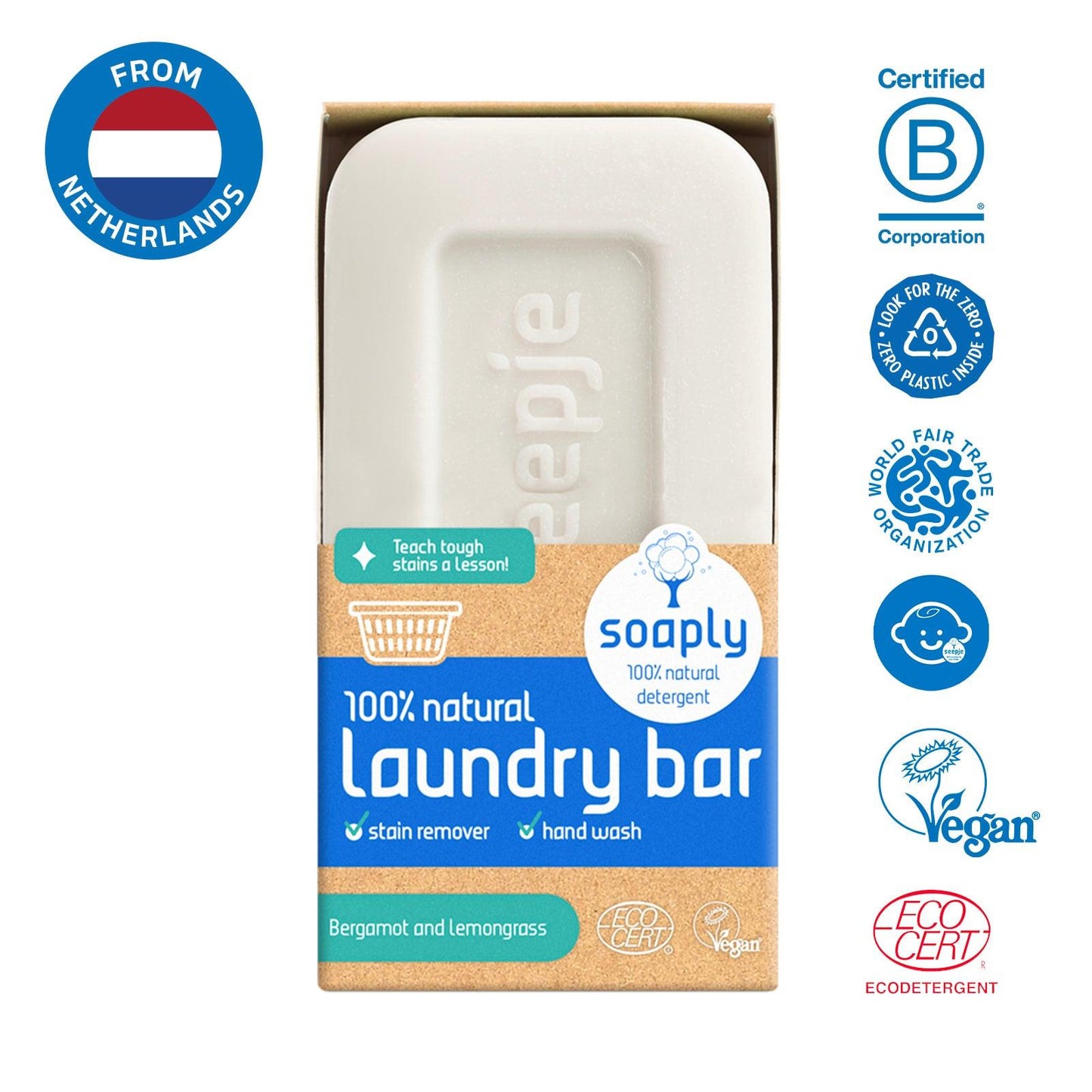 Laundry Bar Stain Remover Bergamot and Lemongrass