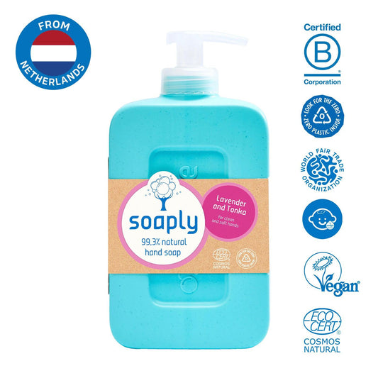 Soaply Handwash Bottle, Lavender and Tonka bean scented